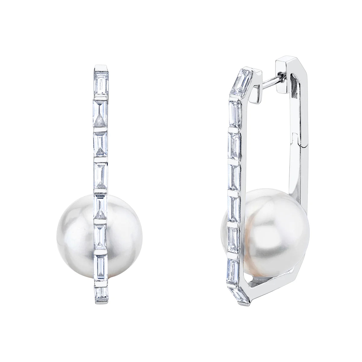 Limited-Time Offer On Elegant Jewelry Pieces Caged Pearl & Diamond Drop Earrings
