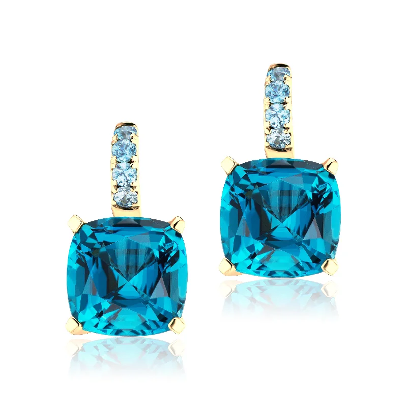 Bestselling Jewelry At Special Promotional Rates Color Candy London Blue Topaz & Blue Topaz Drop Earrings