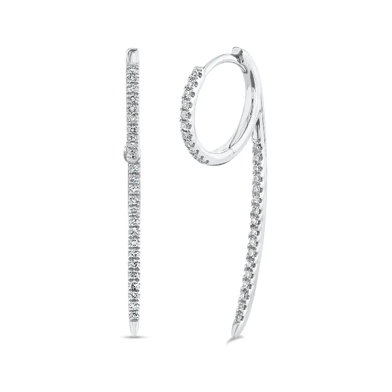 Versatile Layering Jewelry For Effortless Chic Diamond ‘9’ Huggie Earrings