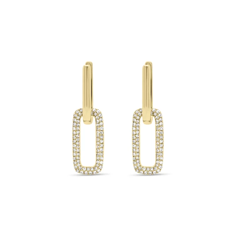 Bohemian-Inspired Jewelry For Free-Spirited Fashion Diamond Bold Link Earrings