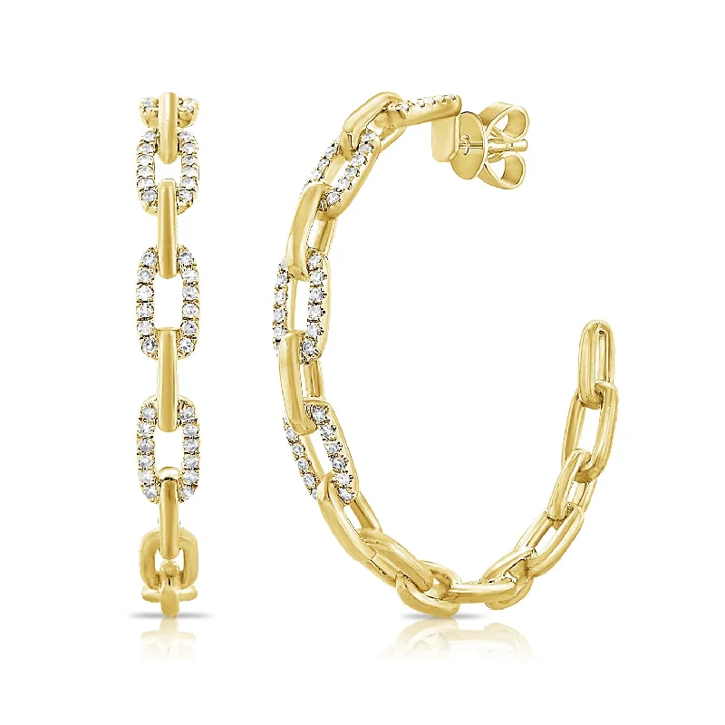 Stunning Jewelry Pieces At The Lowest Prices Ever Diamond Chain Open Hoop Earrings