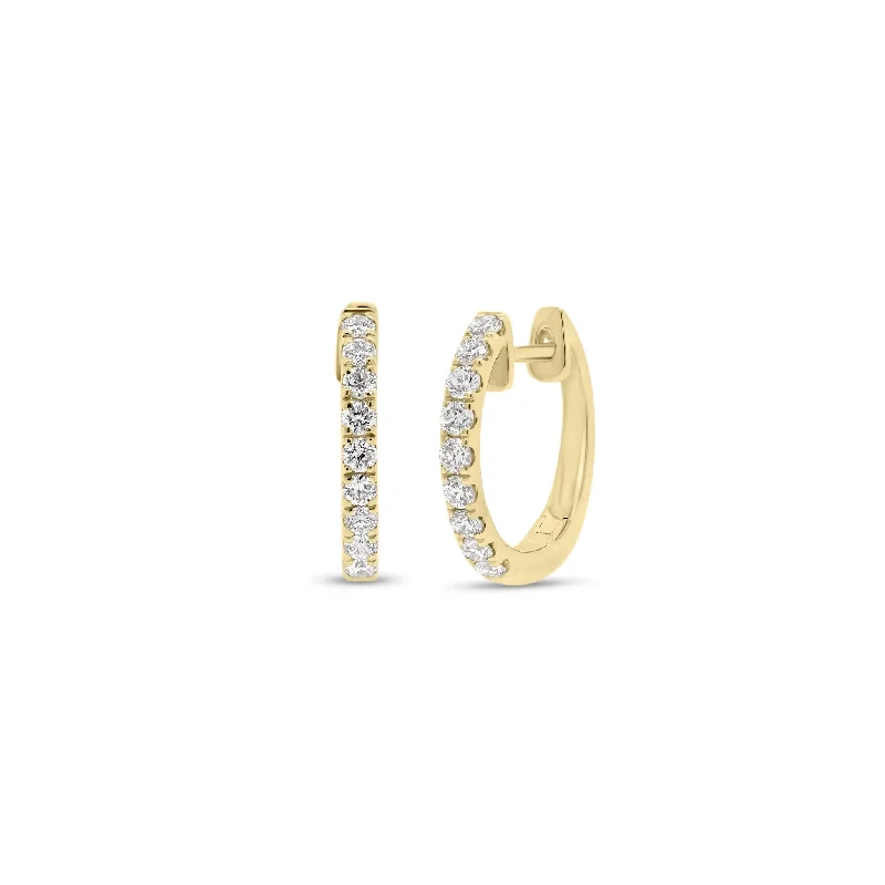Chic And Stylish Jewelry At Exclusive Prices Diamond Classic Huggie Earrings