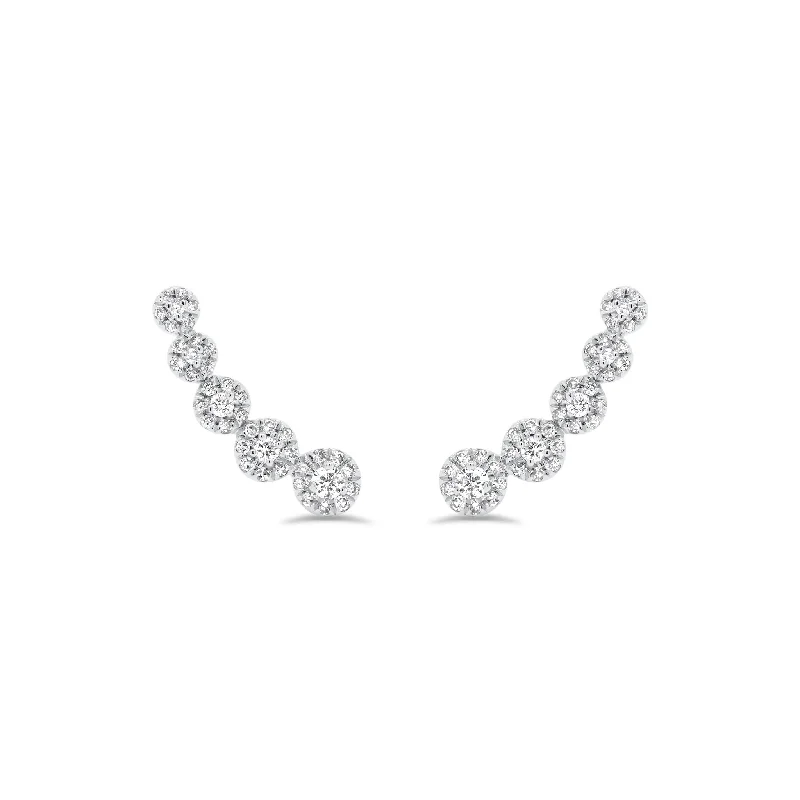 Premium Jewelry Now Available At Special Discounts Diamond Halo Climber Earrings