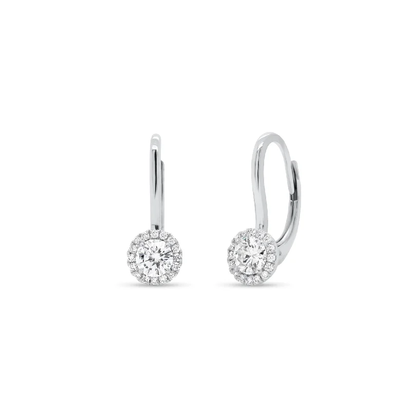 Affordable Luxury Jewelry – Style At A Great Price Diamond Halo Lever-Back Earrings