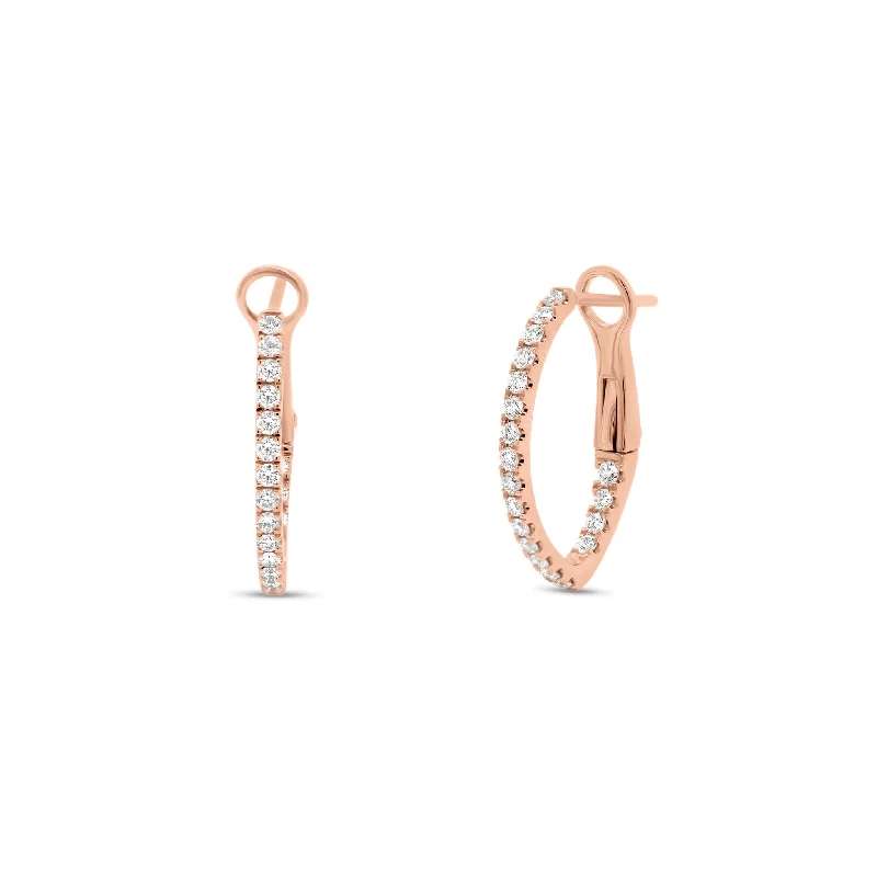 Affordable Gold-Plated Jewelry For Modern Fashion Classic Diamond Interior & Exterior Huggie Earrings