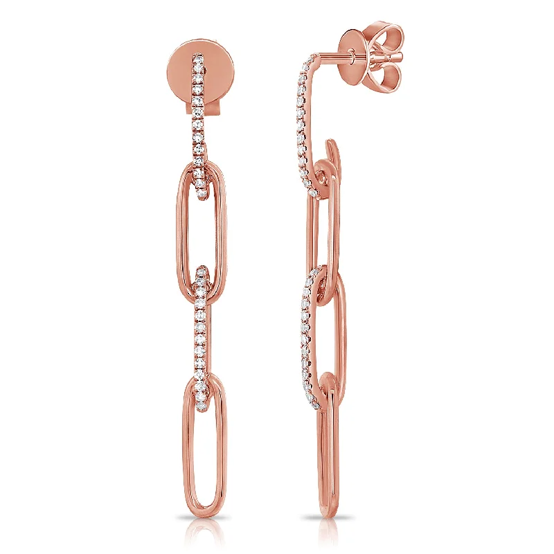 High-End Sparkle, Low-End Prices – Shop Now Diamond Small Paperclip Chain Earrings