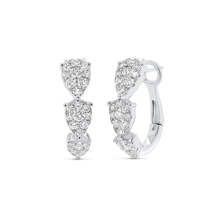Premium Jewelry Now Available At Special Discounts Diamond Teardrops Hoops Earrings