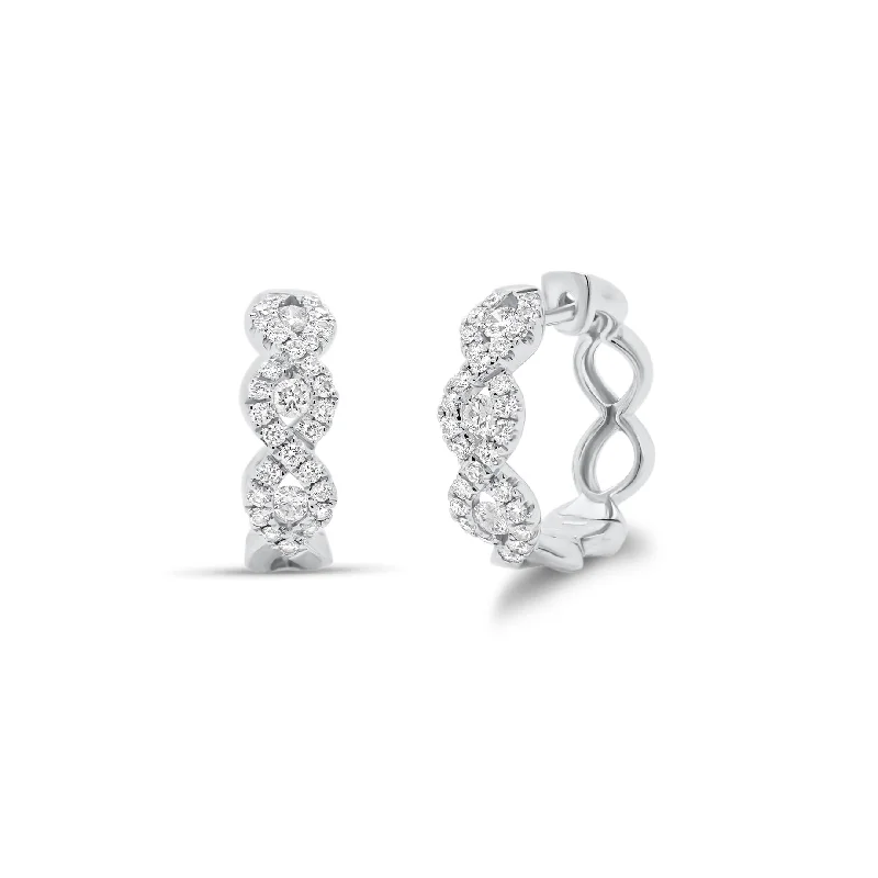 Don't Miss Out – Shop Elegant Jewelry For Less Diamond Infinity Twisted Hoop Earrings