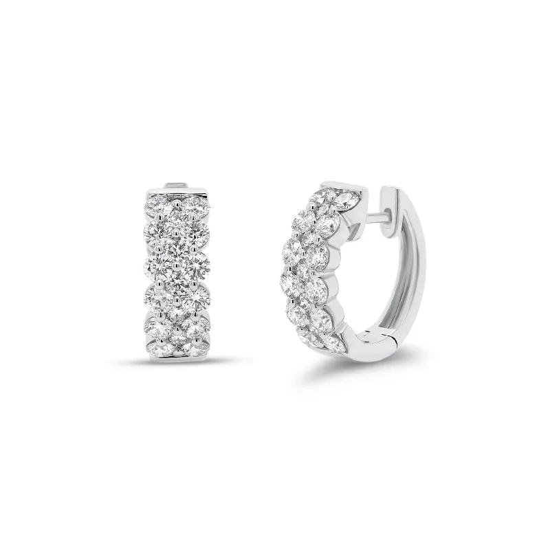Upgrade Your Collection With Our Limited-Time Jewelry Sale Diamond Wide Huggie Earrings