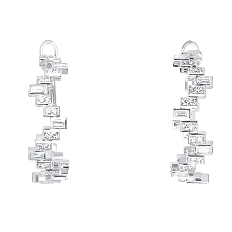 Best-Selling Jewelry Styles Now At Exclusive Discounts Large Enlightenment Equilibrium Baguette & Round Diamond Hoop Earrings
