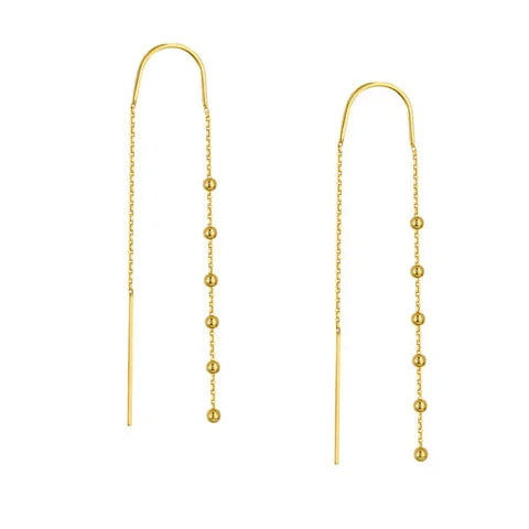 Dainty And Elegant Jewelry Now At Reduced Prices Gold Ball Threader Earrings