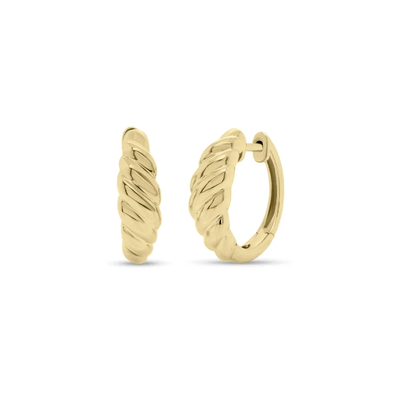 Shop Handcrafted Jewelry At Special Promotional Rates Gold Cable Huggie Earrings