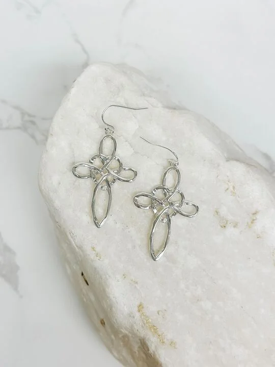 Buy More, Save More On Stunning Jewelry Designs Heart Cross Dangle Earrings - Silver Buy More, Save More On Stunning Jewelry Designs Heart Cross Dangle Earrings - Silver