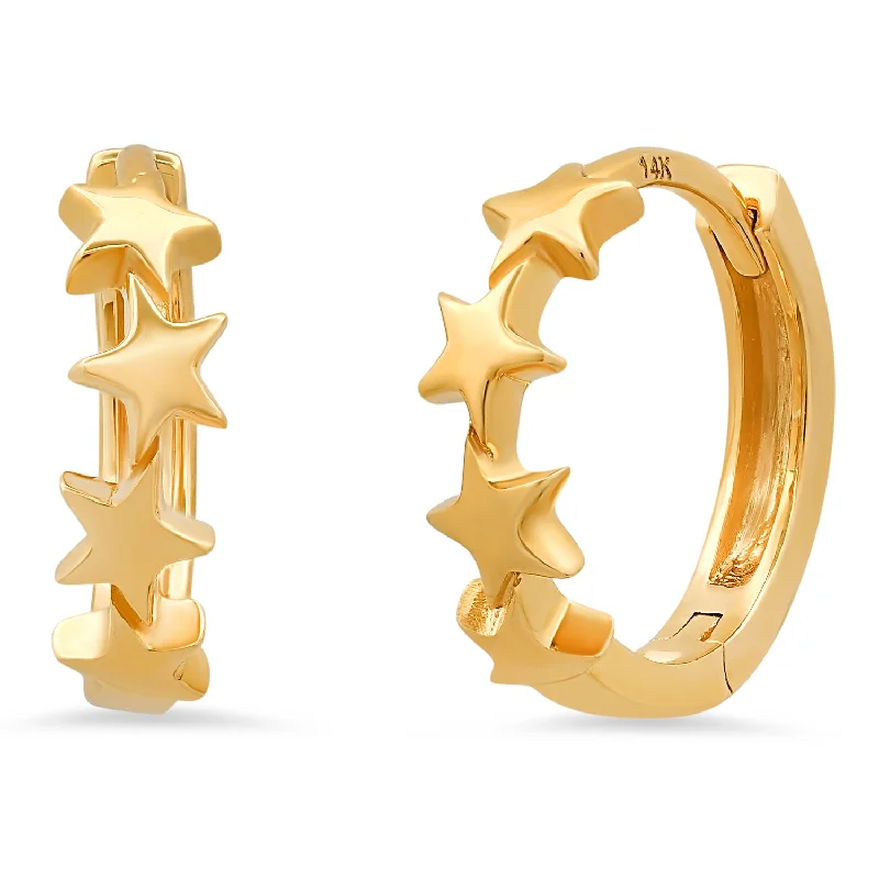 Make Every Moment Shine – Jewelry Discounts Available High Polish Heroic Star Huggies
