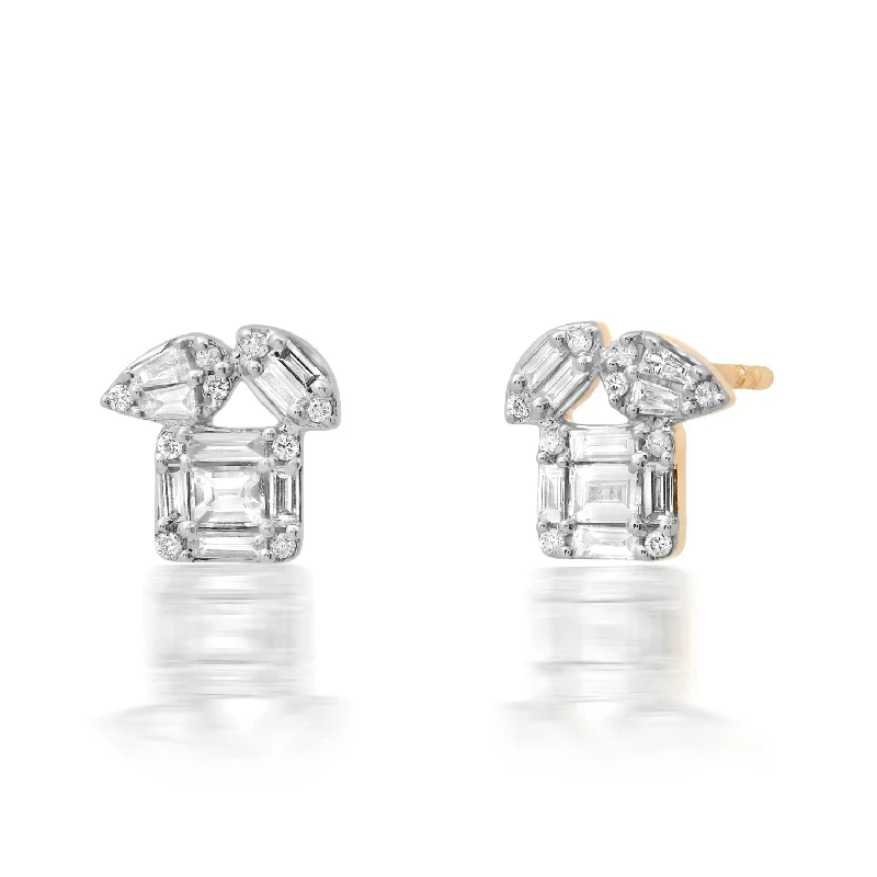 Elevate Your Jewelry Collection With Limited-Time Savings Illuminating Illusion Multi-Shape Diamond Studs