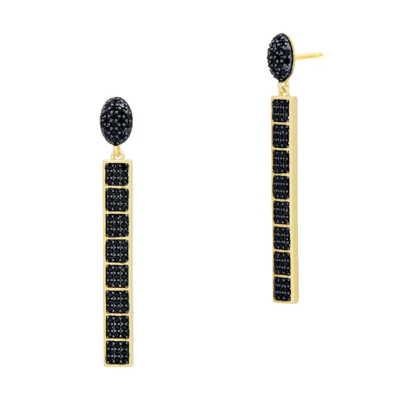 Personalized Jewelry Sale – Unique Pieces At Great Prices Industrial Finish CobbleStone Linear Drop Earrings
