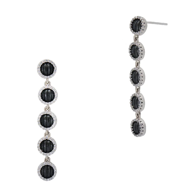 Unmissable Jewelry Sale – Shop Before It's Too Late Industrial Finish Pavé Grit Drop Earrings