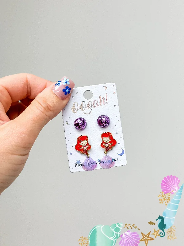Grab Your Dream Jewelry At The Lowest Prices Kids Mermaid Stud Earring Set