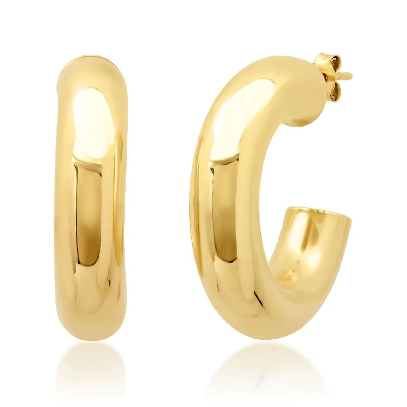 Elegant Jewelry Pieces At Unbelievable Prices Medium Chunky Gold Hoop