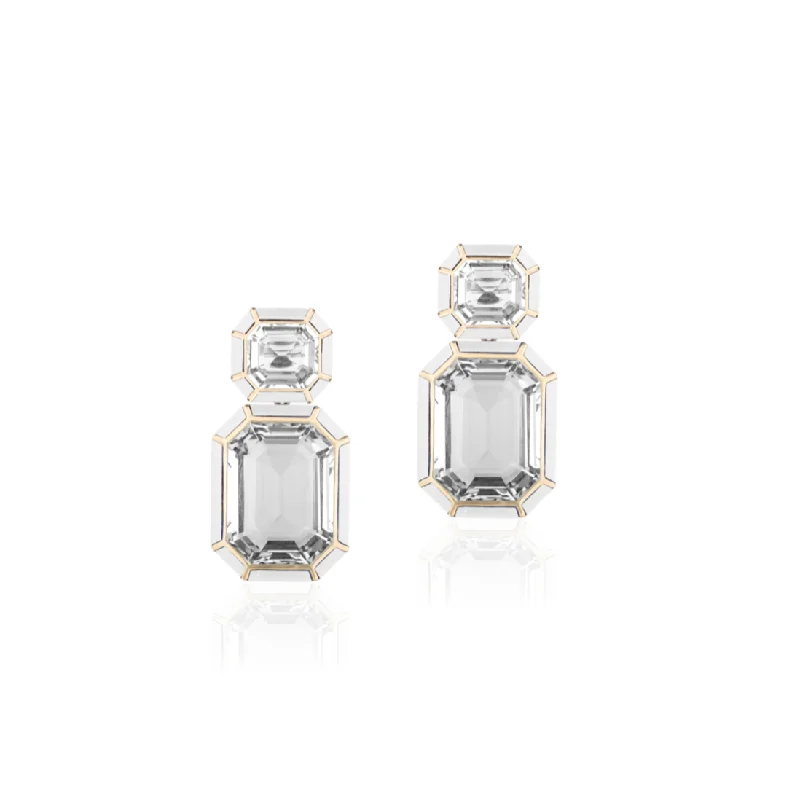 Limited-Stock Jewelry Clearance – Grab Your Favorites Now Melange Rock Crystal & White Agate Drop Earrings Limited-Stock Jewelry Clearance – Grab Your Favorites Now Melange Rock Crystal & White Agate Drop Earrings