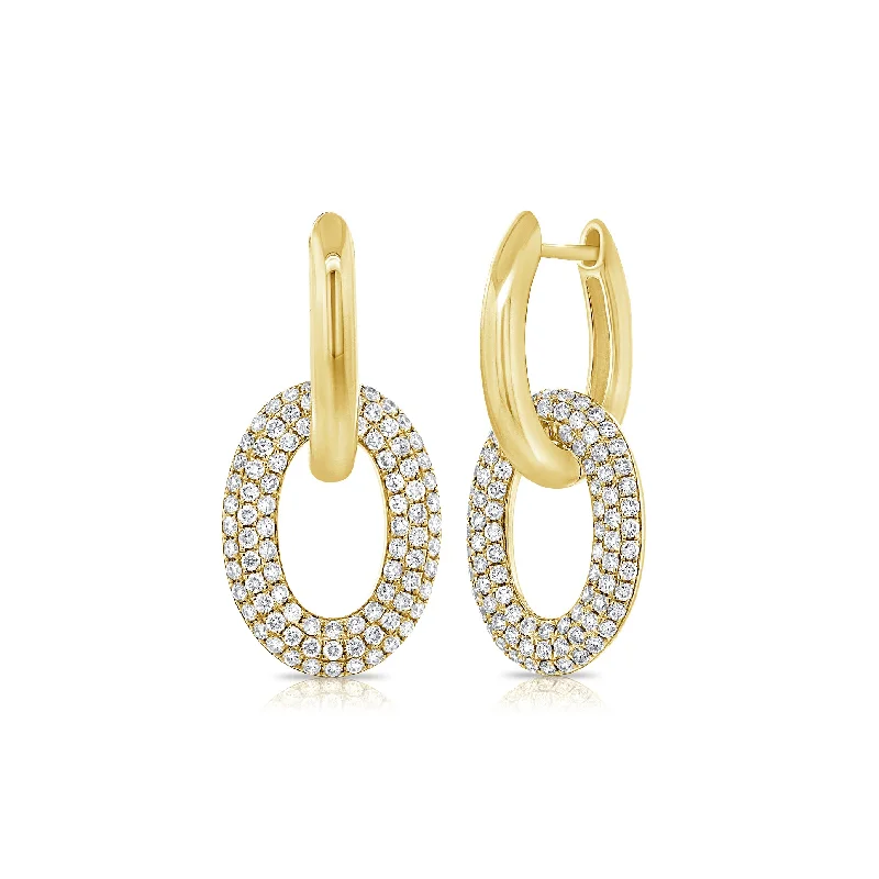 Unlock Unbeatable Jewelry Deals Before They’Re Gone Pave Diamond & Gold Link Earrings