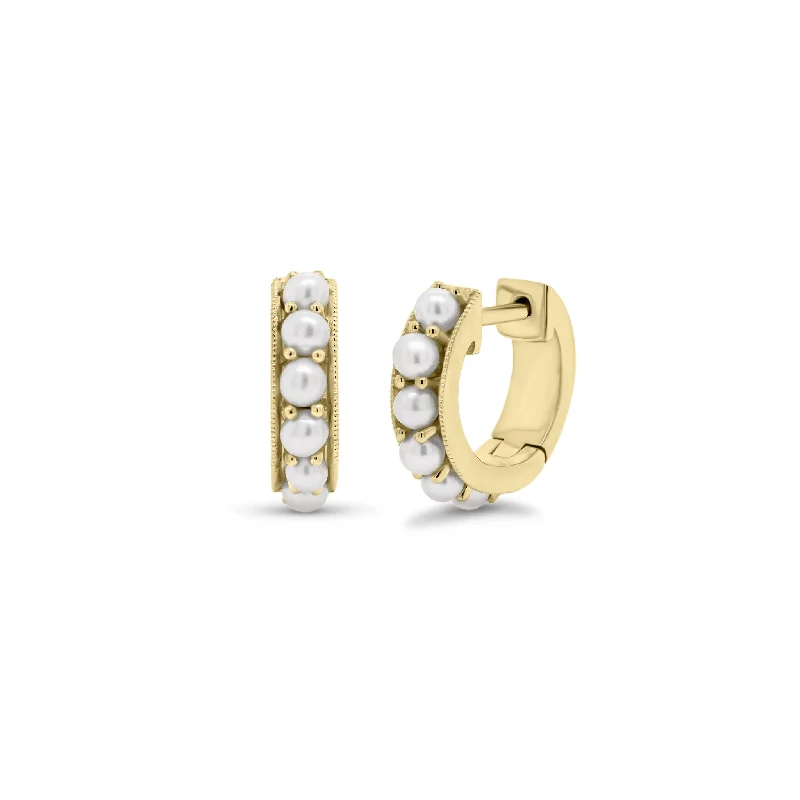Dazzle In Elegance With Our Biggest Jewelry Sale Pearl Huggie Earrings