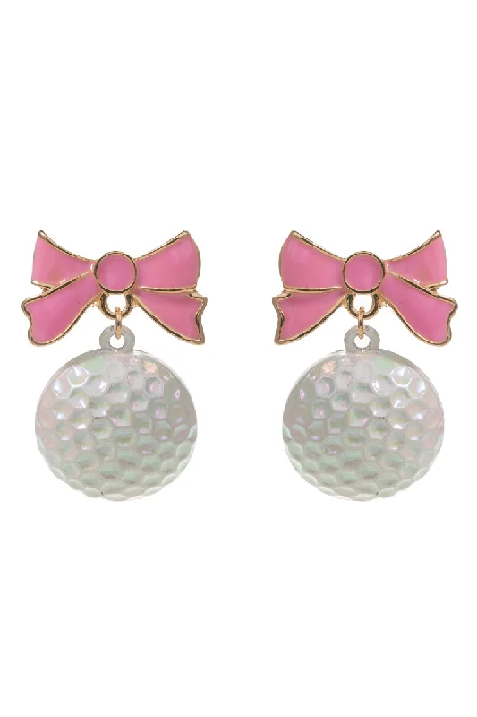 Special Offers On Handcrafted And Designer Jewelry Pink Ribbon Golf Ball Dangle Earrings Special Offers On Handcrafted And Designer Jewelry Pink Ribbon Golf Ball Dangle Earrings