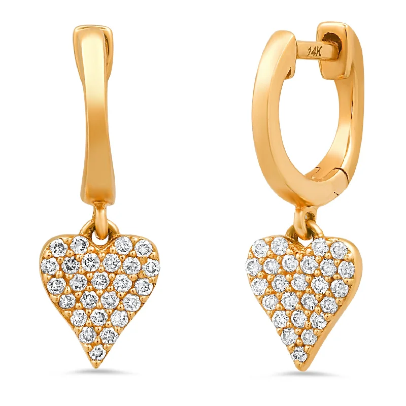 Flash Jewelry Sale – Get Stunning Pieces At Low Prices Poised Pave Diamond Heart Throb Heart Huggies