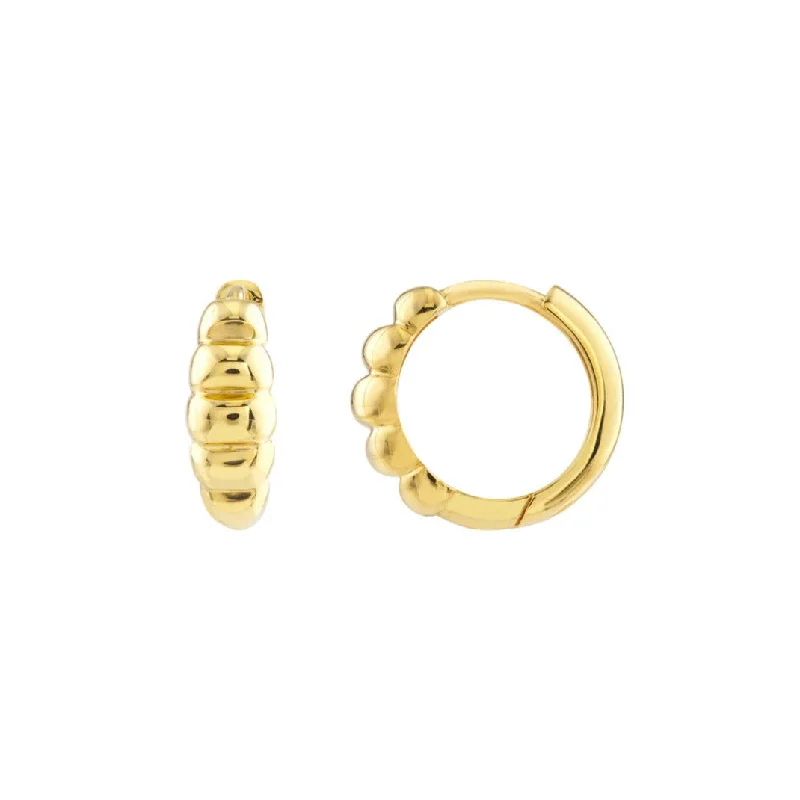 Upgrade Your Jewelry Collection For Less Puffy & Polished Gold Huggie Hoop Earrings