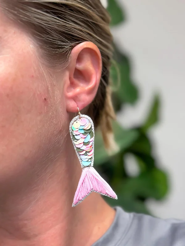 Make Your Outfit Shine With Discounted Jewelry Sequin Mermaid Dangle Earrings
