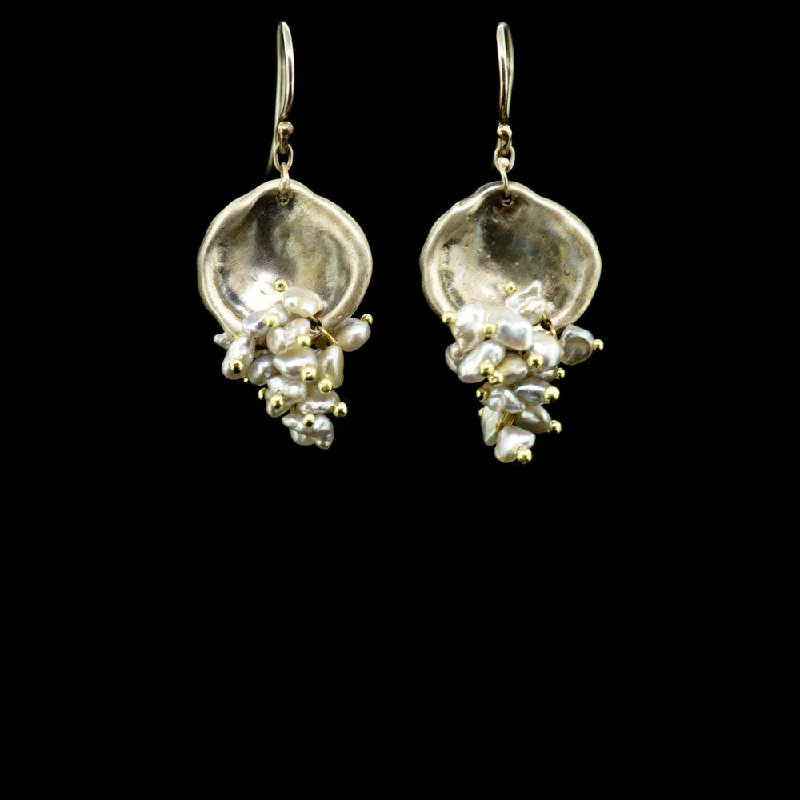 Fashion-Forward Jewelry At Incredible Prices Shell Shape With Pearl Cluster Earring