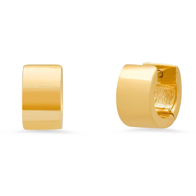 Flash Sale On Exquisite Jewelry – Don't Miss Out Sleek Micro High Polish Huggie Hoops