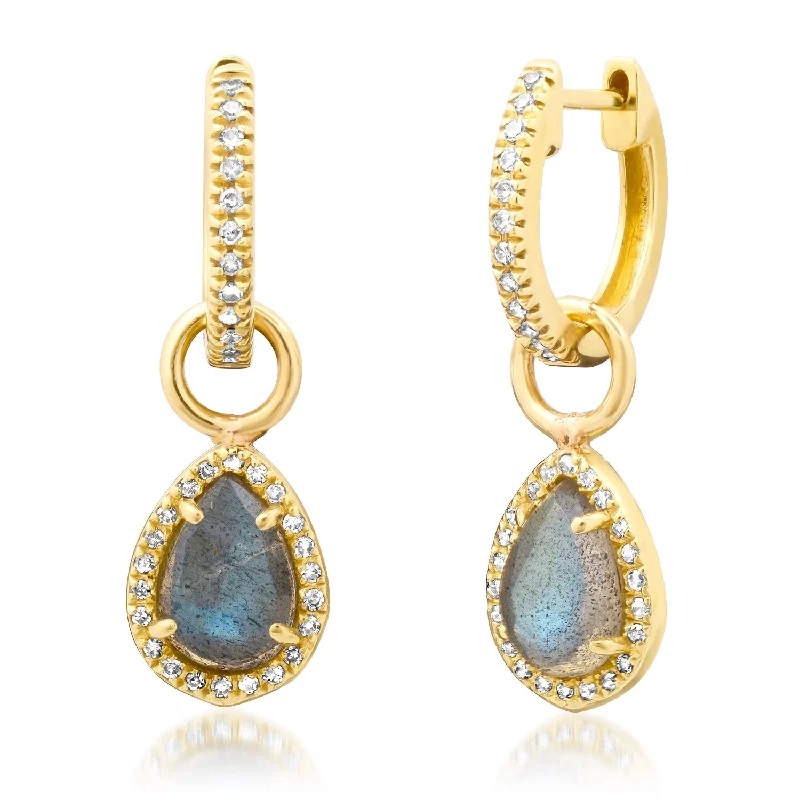 Exclusive Jewelry Sale – Shine For Less Teardrop Labradorite Earring Charms