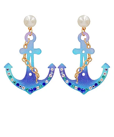 Shop Jewelry That Shines Without The High Price Tie Dye Anchor Dangle Earrings