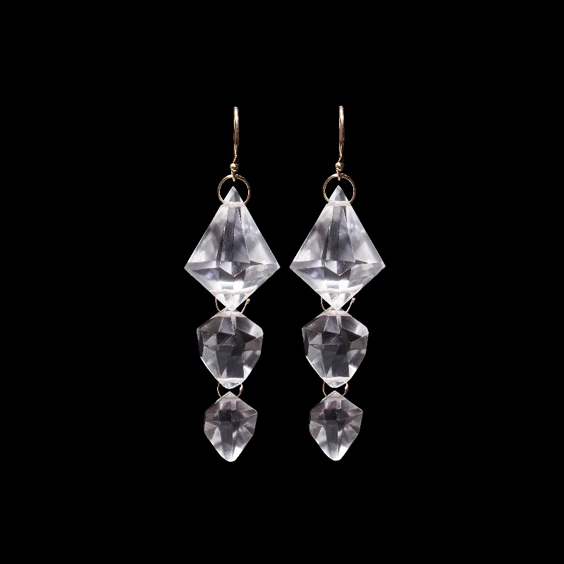 Sparkle More For Less – Jewelry Sale Happening Now Triple Faceted Drop Earring