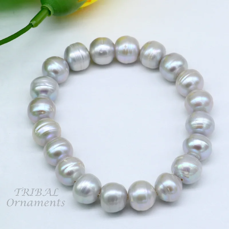 Trendy And Classic Jewelry Now At Reduced Prices 158carat 10mm fresh water pearl adjustable bracelet for both men's and women's, Amazing natural real gray color pearl or moti bracelet pbr01 Trendy And Classic Jewelry Now At Reduced Prices 158carat 10mm fresh water pearl adjustable bracelet for both men's and women's, Amazing natural real gray color pearl or moti bracelet pbr01