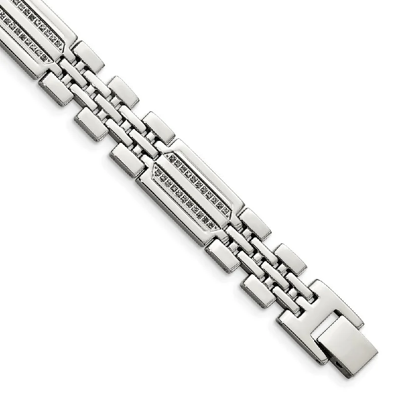 Unmissable Jewelry Discounts – Elevate Your Look For Less Men's Stainless Steel and Diamond 8.75 Inch Bracelet Unmissable Jewelry Discounts – Elevate Your Look For Less Men's Stainless Steel and Diamond 8.75 Inch Bracelet
