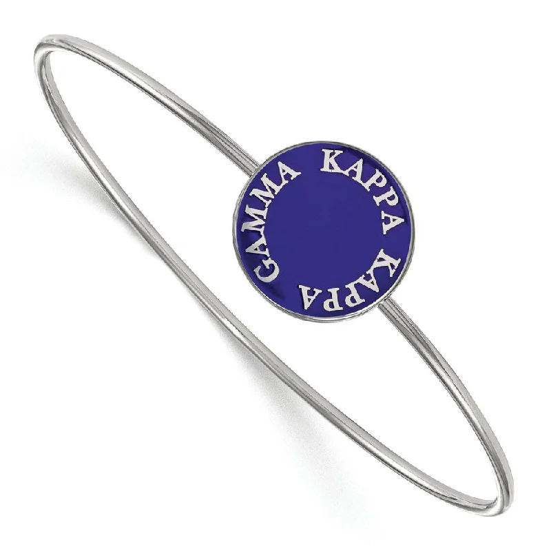 Affordable Elegance – Premium Jewelry At Special Prices Sterling Silver Kappa Kappa Gamma Blue Enamel Bangle - 7 in. Affordable Elegance – Premium Jewelry At Special Prices Sterling Silver Kappa Kappa Gamma Blue Enamel Bangle - 7 in.
