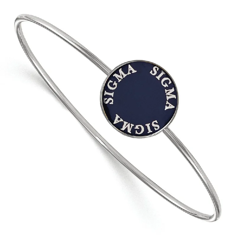 High-End Sparkle, Low-End Prices – Shop Now Sterling Silver Sigma Sigma Sigma Blue Enamel Bangle - 7 in. High-End Sparkle, Low-End Prices – Shop Now Sterling Silver Sigma Sigma Sigma Blue Enamel Bangle - 7 in.